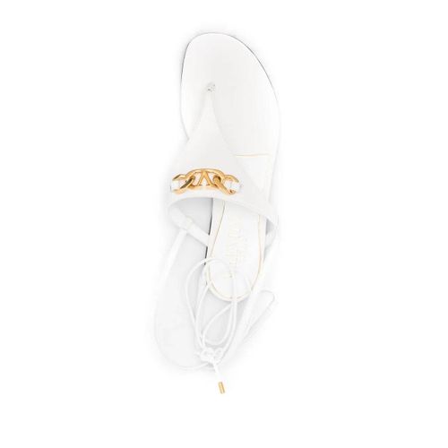 Valentino Garavani Sandales Vlogo En Cuir - Blanc - 36