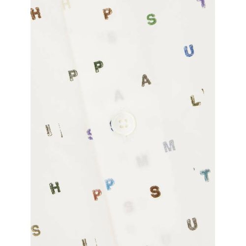 Paul Smith Chemise À Imprimé Lettre - Blanc