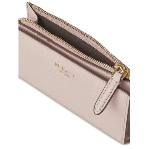 Mulberry portefeuille continental zippé - Rose