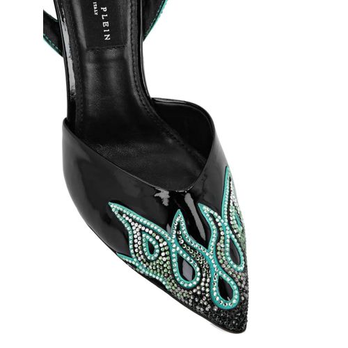 Philipp Plein Escarpins À Détail De Flamme 120 Mm - Noir