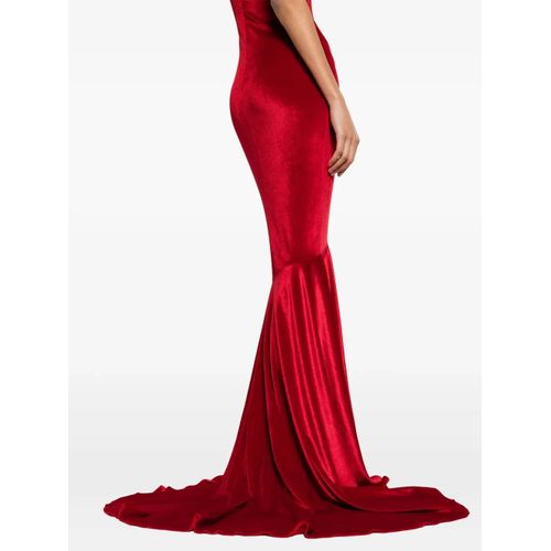 Atu Body Couture Robe En Velours À Coupe Longue - Rouge