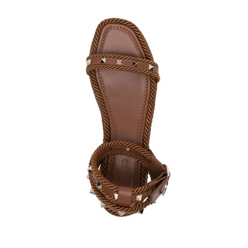 Valentino Garavani Espadrilles Rockstud 45 Mm - Marron