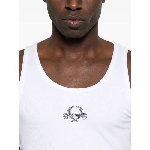 Moschino Débardeur À Logo Brodé - Blanc
