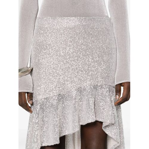 Iro Jupe Asymétrique À Sequins - Argent