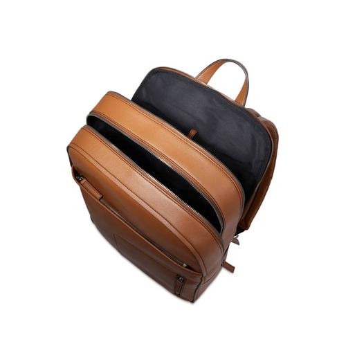 Lancel sac à dos en cuir à logo imprimé - Marron