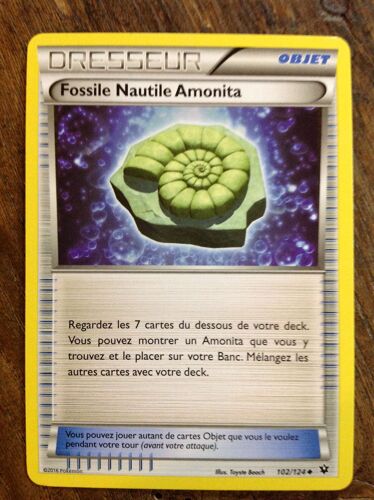 Dresseur Fossile Nautile Amonita 102/124 Xy Impact Des Destins