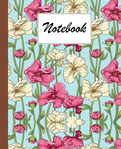 Notebook: Composition Notebook College Ruled, Floral Cover Back To School Composition Book | 120 Pages - Large 7.5" X 9.25" By David Garcia