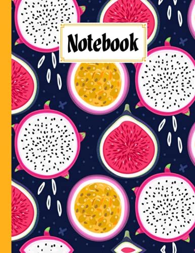 Notebook: Dragon Fruit Cover Composition Notebook College Ruled, Dragon Fruit Notebooks, School Supplies, Notebooks For School | 120 Pages - Large 8.5" X 11" By Guenter Born