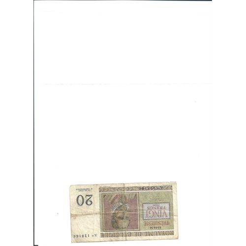 Billet 20 Francs Belge De 1956