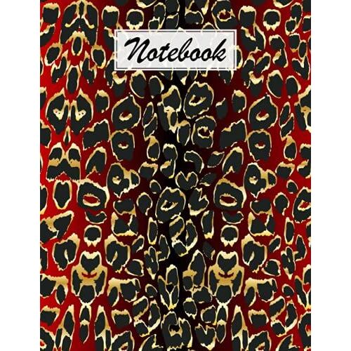 Notebook: Leopard Print Cover Design By Roland Hess | Composition Notebook - College Ruled 120 Pages - Large 8.5" X 11"