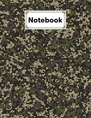 Notebook: Camo Print Cover Design By David Blank | Composition Notebook - College Ruled 120 Pages - Large 8.5" X 11"