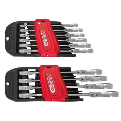 Jeu de 10 clés mixtes à cliquet à tête inclinable à verrouillage GEARplus® KS TOOLS 503.4850