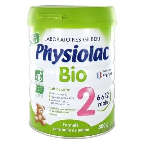 Physiolac Bio Lait 2ème Âge Formule Epaissie 800g
