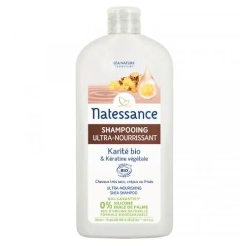 Natessance Shampooing Ultra Nourrissant Karité Bio Et Kératine Végétale 500ml 