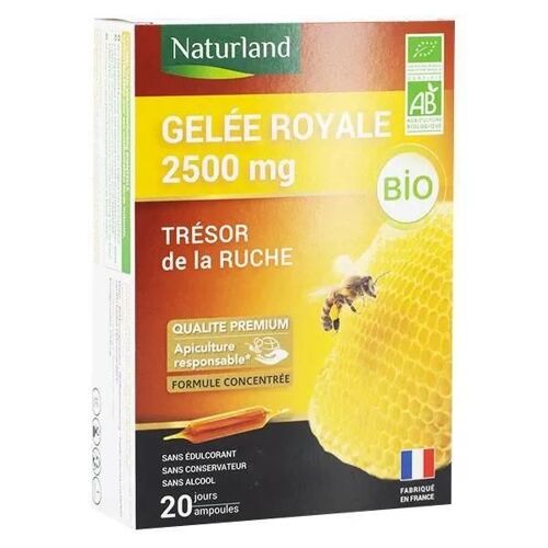 Naturland Gelée Royale 2500mg Bio 20 Ampoules 