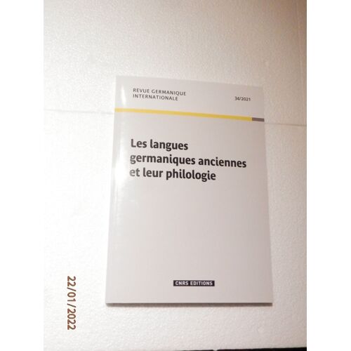 Les Langues Germaniques Anciennes Et Leur Philologie