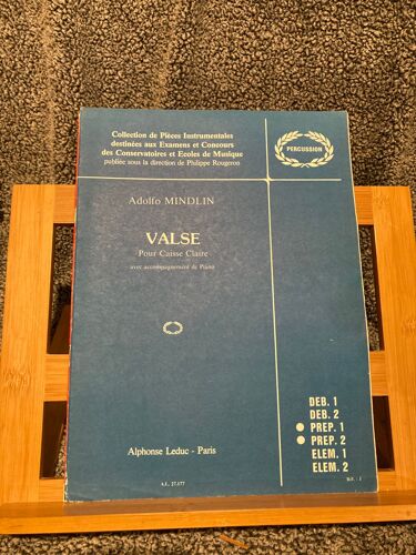 Adolfo Mindlin Valse Partition Caisse Claire Et Piano Éditions Leduc