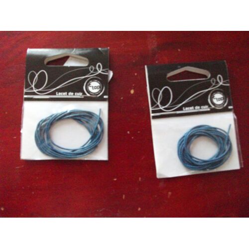 Lacet De Cuir Bleu Foncé