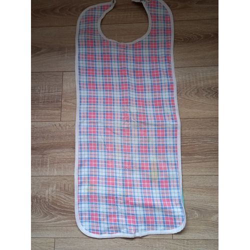 Serviette Longue Plastifié (Bavette Adulte ) //Rose Et Bleu