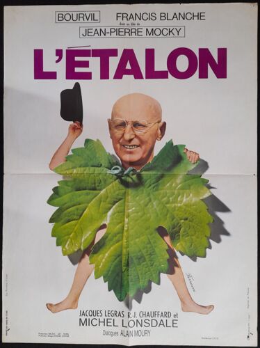 L'étalon * Film 1970 Jean-Pierre Mocky - Affiche De Cinéma Originale 60x80 Cm - Movie Poster * Bourvil ; Francis Blanche ; Michael Lonsdale * Illustration Ferracci -
