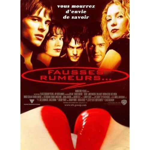 Fausses Rumeurs /Gossip- Véritable Affiche De Cinéma Pliée-Format 120x160 Cm -De Davis Guggenheim Avec James Marsden, Lena Headey, Sharon Lawrence, Edward James Olmos, Eric Bogosian, Kate Hudson- 2000