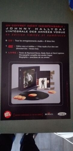 Hallyday Flyer "L'integrale Des Annees Vogue"