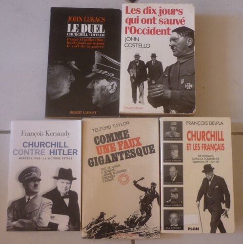 Churchill Contre Hitler Norvège 1940 (Kersaudy) + Duel Mai Juillet Sort Guerre (Lukacs) + Faux Gigantesque Armée Allemande + 10 Jours Sauvé Occident (Costello) + Français, 6 Hommes Tourmente (Delpla) 