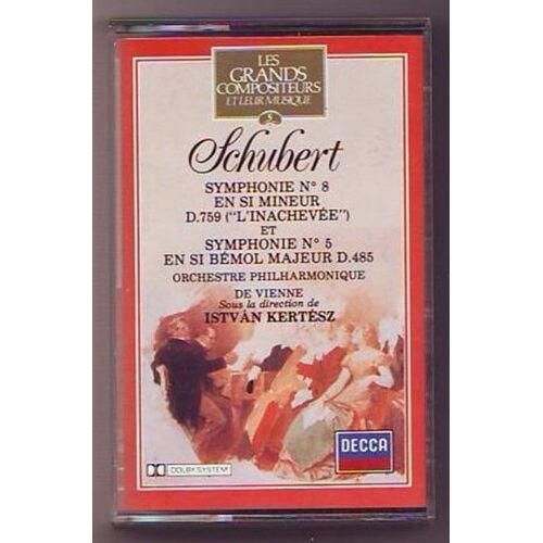 Cassette Schubert - Symphonie Numero 8 En Si Mineur Et No 5 En Si Bemol