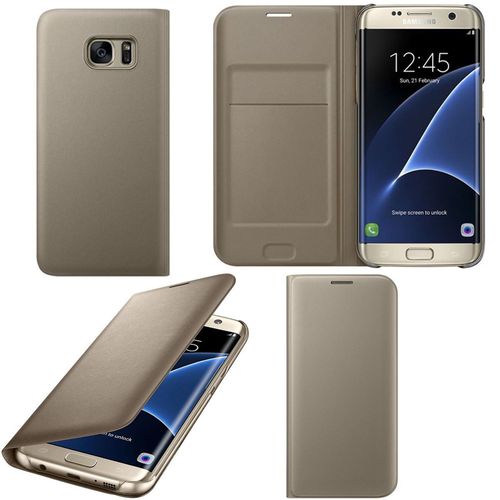 Coque Etui À Rabat Galaxy J3 Modele 2016 Or Ultrafine