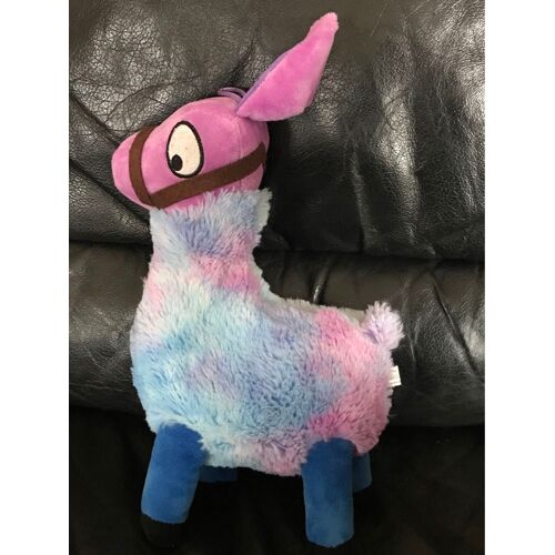 Doudou Peluche Lama Violet Et Bleu Fortnite 30cm