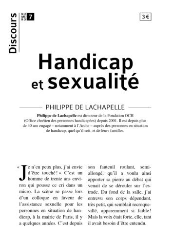 Handicap Et Sexualité