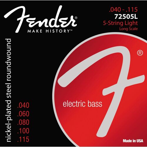 Fender 7250-5l Light 40-115 Jeu 5 Cordes Pour Basse Électrique