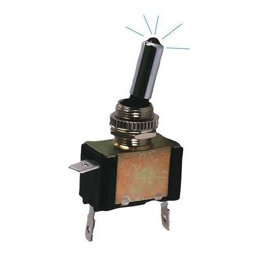 Interrupteur On/Off Metal Avec Led Bleu