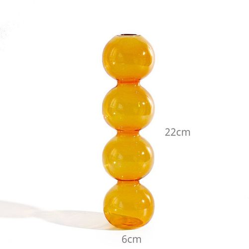 Bulle orange - Vase décoratif en verre, style nordique, pour la décoration de la maison, pour le bureau