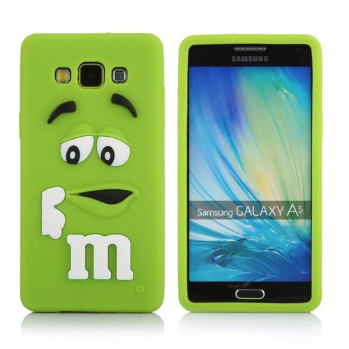 Coque M&m's Vert Samsung Galaxy A5 Silicone Souple Etui Housse Crystal Fine