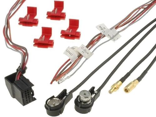 Fiches autoradio GPS TMC pour Audi/ Seat/ Skoda/ VW - Fils nus