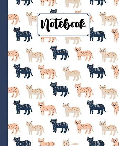 Notebook: Leopard Composition Notebook College Ruled, Writer's Notebook For Schools, 120 Pages - Large 7.5" X 9.25" Design By Alex Yaulok Lam