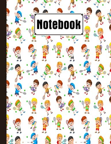Notebook: Composition Notebook Tennis- College Ruled 120 Pages - Large 8.5" X 11" By Tracey Ferencz