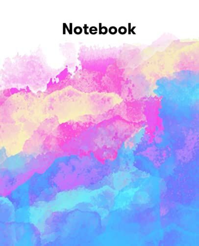 Notebook: Rainbow Watercolor Cover Composition Notebook - College Ruled, 120 Pages - Large 7.5" X 9.25" By Walther Franz