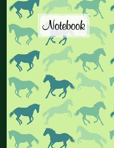 Notebook: Horses Cover | College Ruled Composition Notebook For Students And Teachers. | 120 Pages - Large 8.5" X 11" By Theresia Schulz