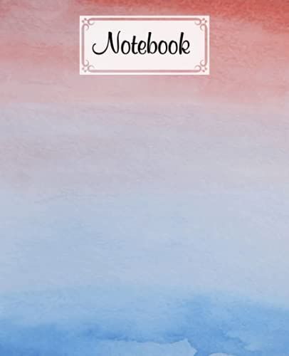 Notebook: Rainbow Watercolor Composition Notebook College Ruled, Writer's Notebook For Schools, 120 Pages - Large 7.5" X 9.25" Design By Antonie Fiedler