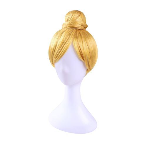 Perruque Princesse Elsa Anna Pour Filles,Perruque Déguisée Pour Enfants,Fête D'anniversaire,Carnaval,Sirène,Raiponce,Aurore,Cheveux Blancs Neiges - Type Tinkerbell