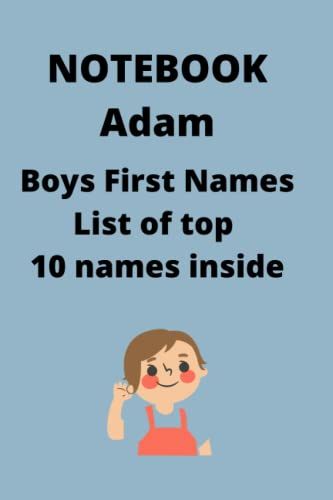 Notebook For Adam: Popular Boys First Names
