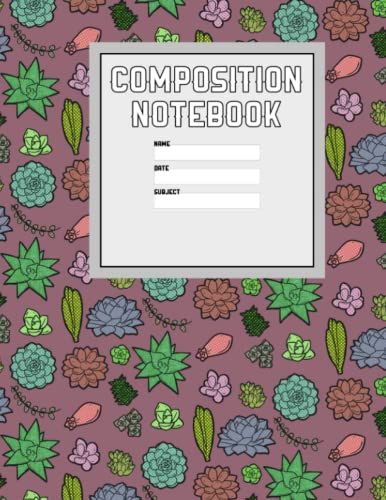 Composition Notebook: Pink Succulents