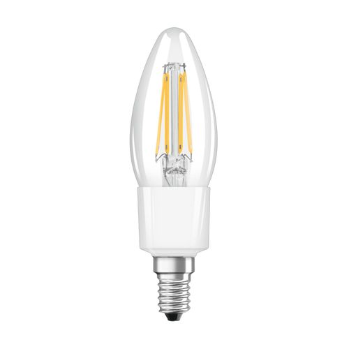 Ledvance Ampoule Led Intelligente Avec Wifi, Culot E14, Gradable, Blanc Chaud (2700k), Forme De Bougie, Filament Clair, Remplacement Des Ampoules De 40w, Contrôlable Avec Alexa, Google Et App, 1-Pack