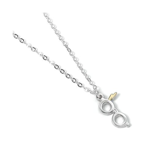 Harry Potter - Lightning Bolt & Glasses - Collier Plaqué Argent