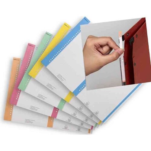 L'oblique Az Lot De 5 Sachets 10 Planches 25 Étiquettes Dossiers Suspendus N 8 Armoires Assorties