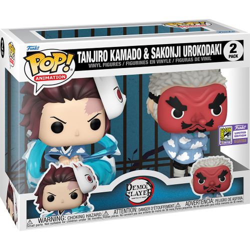 Figurine Funko Pop - Demon Slayer - Tanjiro Kamado & Sakonji Urokodaki - Pack (70861)