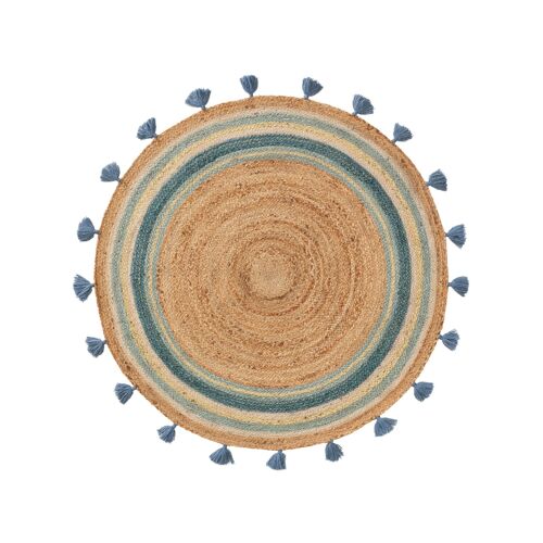 Tapis Enfant Lovis Turquoise 115 Cm Round - Tapis Pour Chambre D'enfants/Bébé