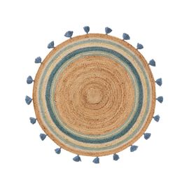 Tapis Enfant Lovis Turquoise 115 Cm Round - Tapis Pour Chambre D'enfants/Bébé